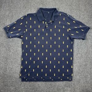 Brooks Brothers 346 Polo Shirt All Over Print Pineapples Men's Sz XL